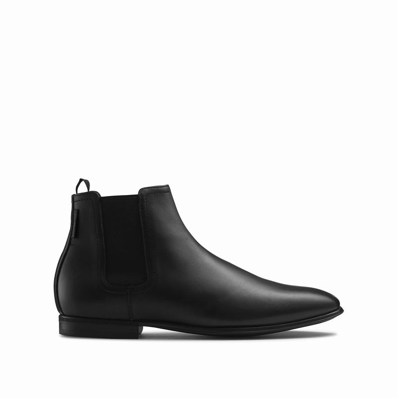 Russell & Bromley Highline Mens Chelsea Boots Black |JZQ3792PH|